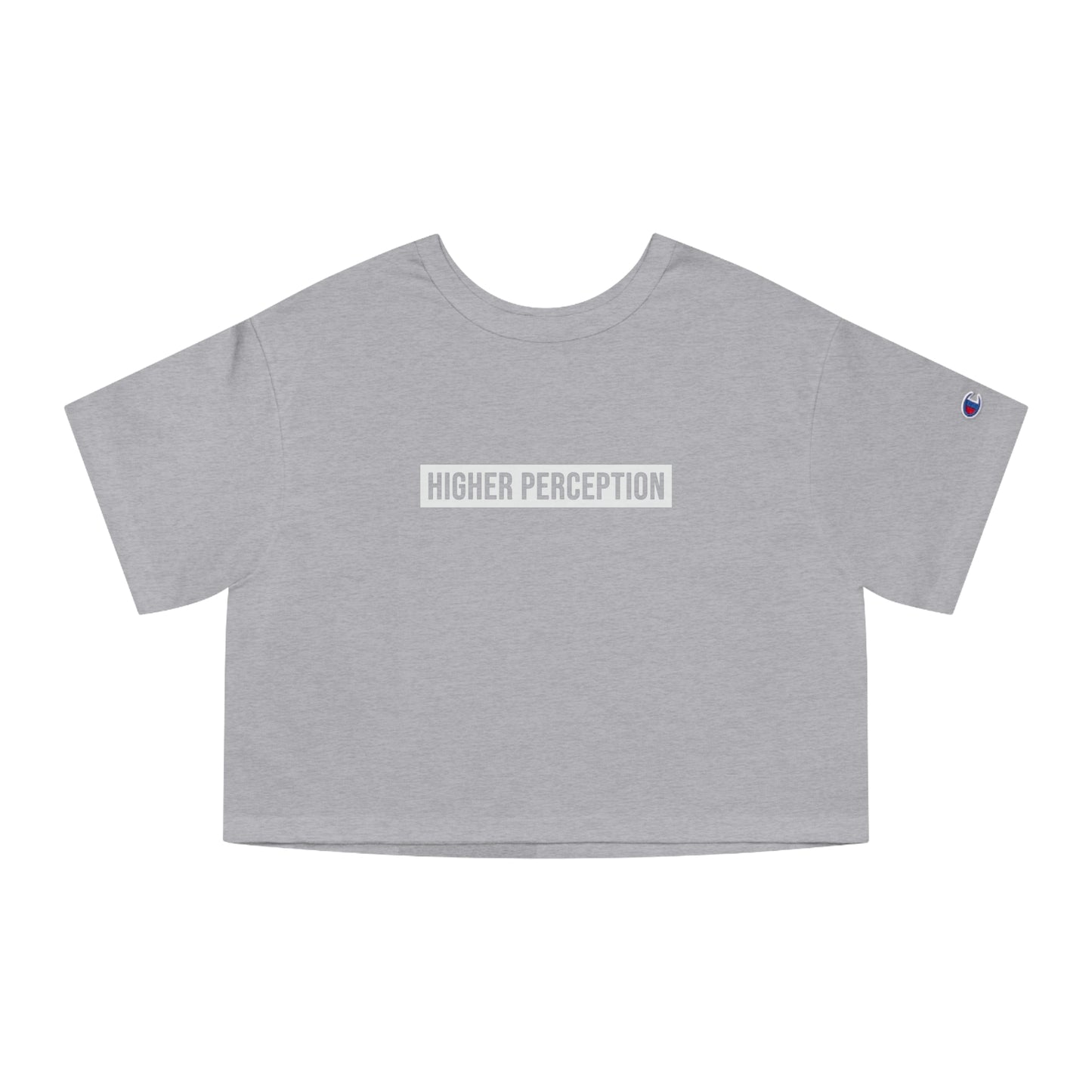 Higher Perception White Cropped Tee