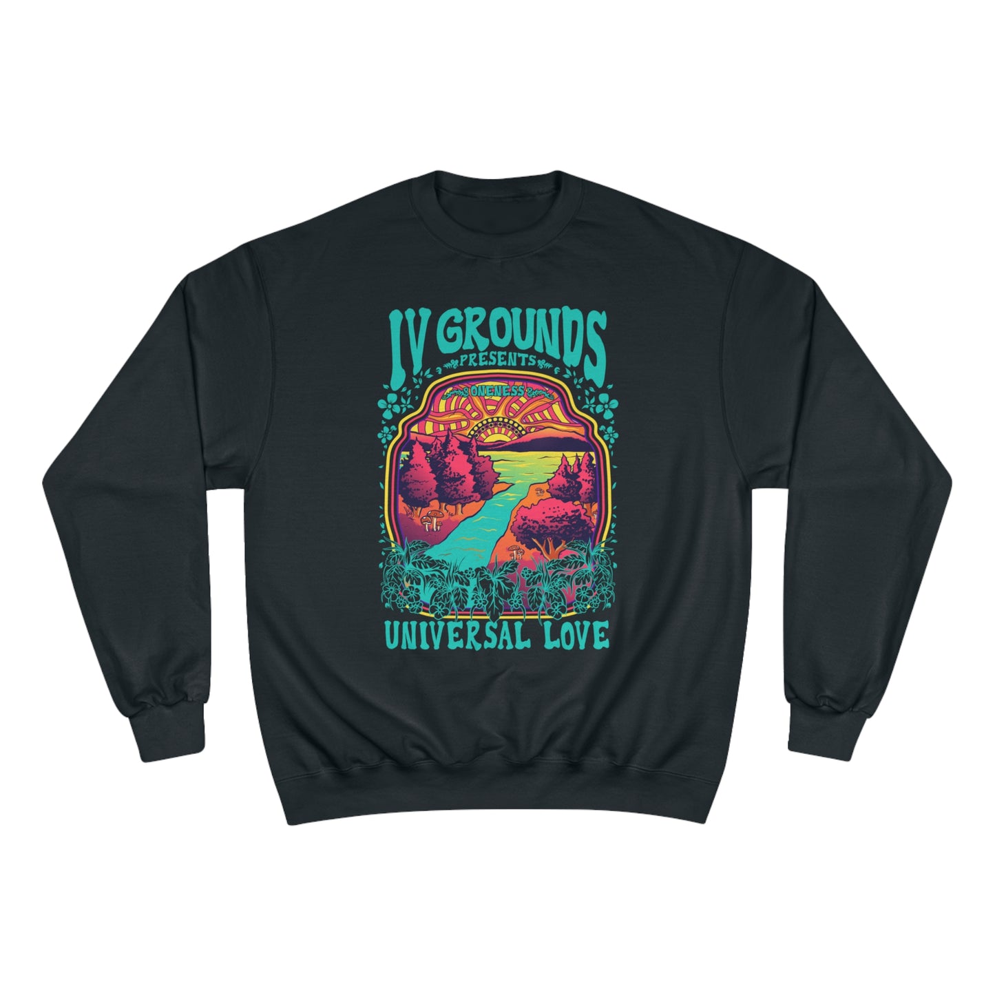 Universal Love Turquoise Men's Champion Sweatshirt