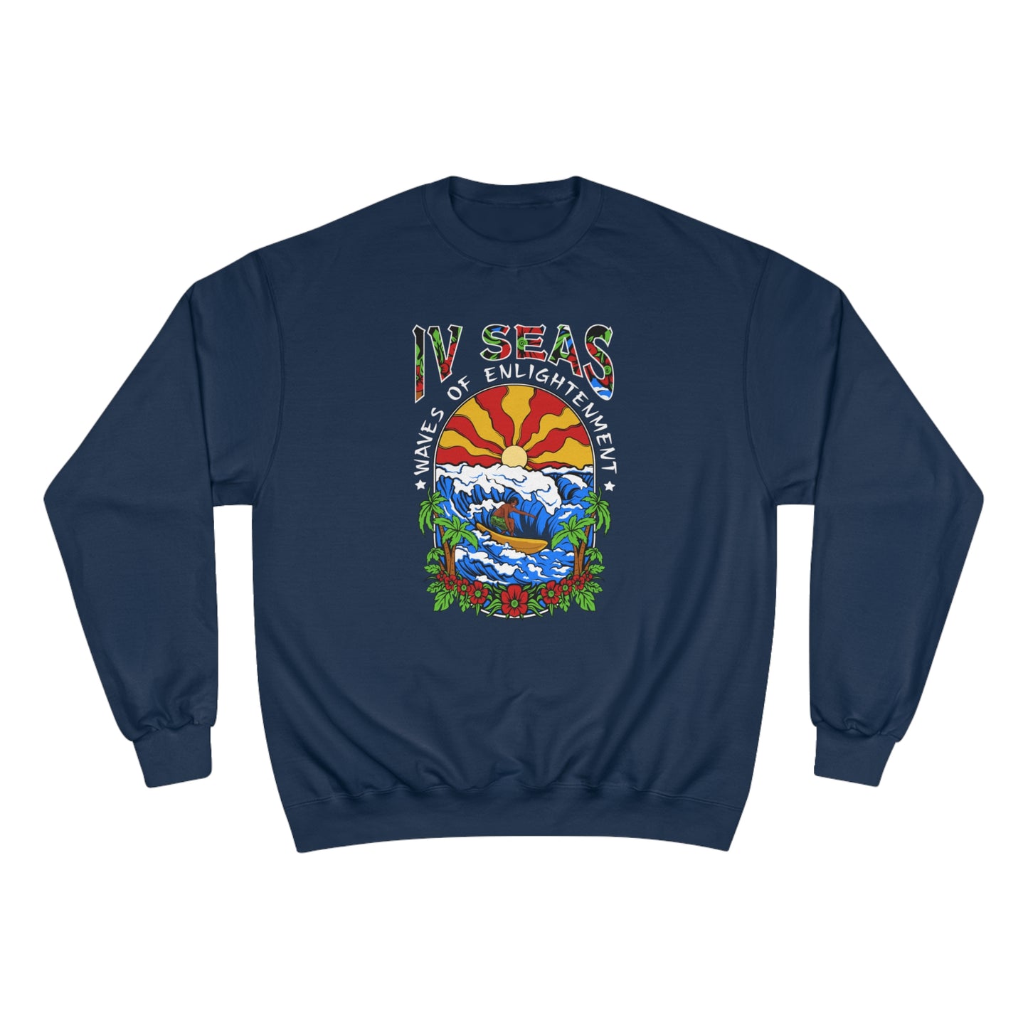 Waves of Enlightenment White Men's Champion Sweatshirt