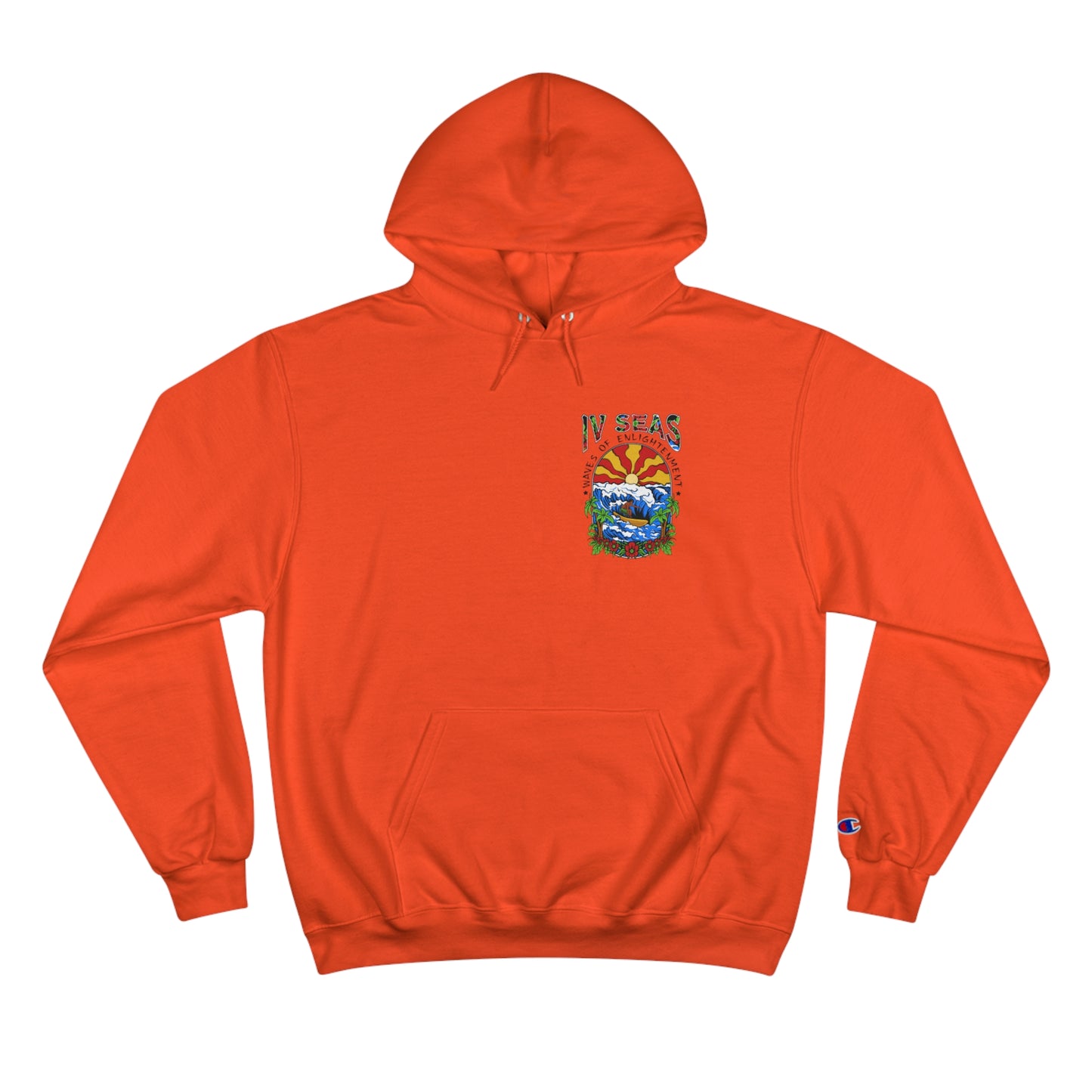 Waves Of Enlightenment Black Men's Champion Hoodie