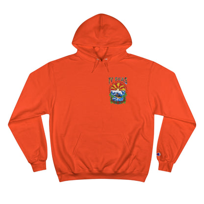 Waves Of Enlightenment Black Men's Champion Hoodie