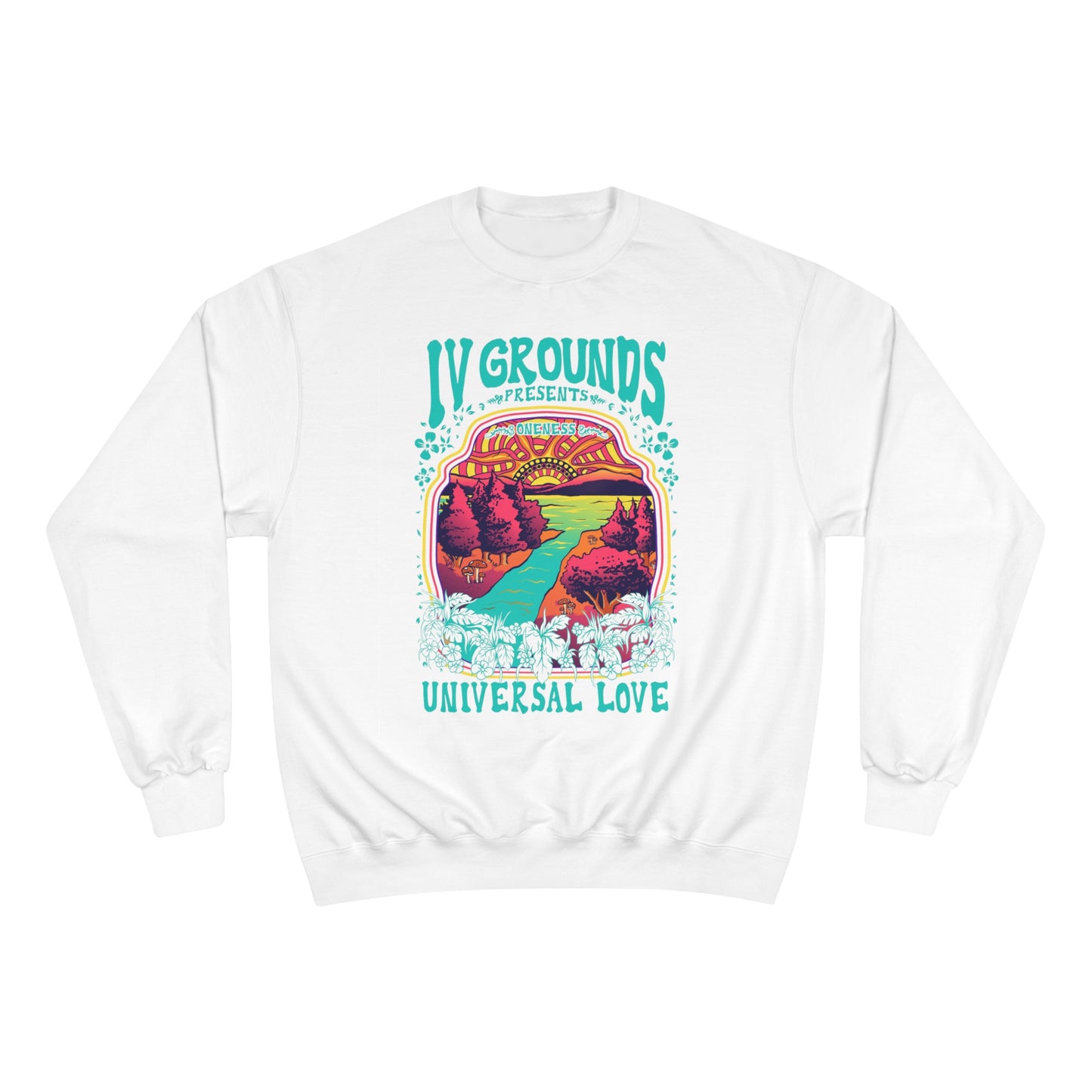 Universal Love Turquoise Men's Champion Sweatshirt