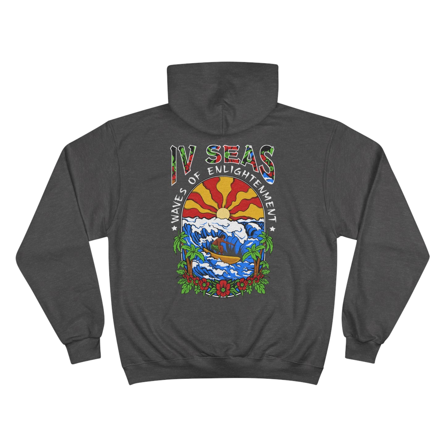 Waves Of Enlightenment White Men's Champion Hoodie