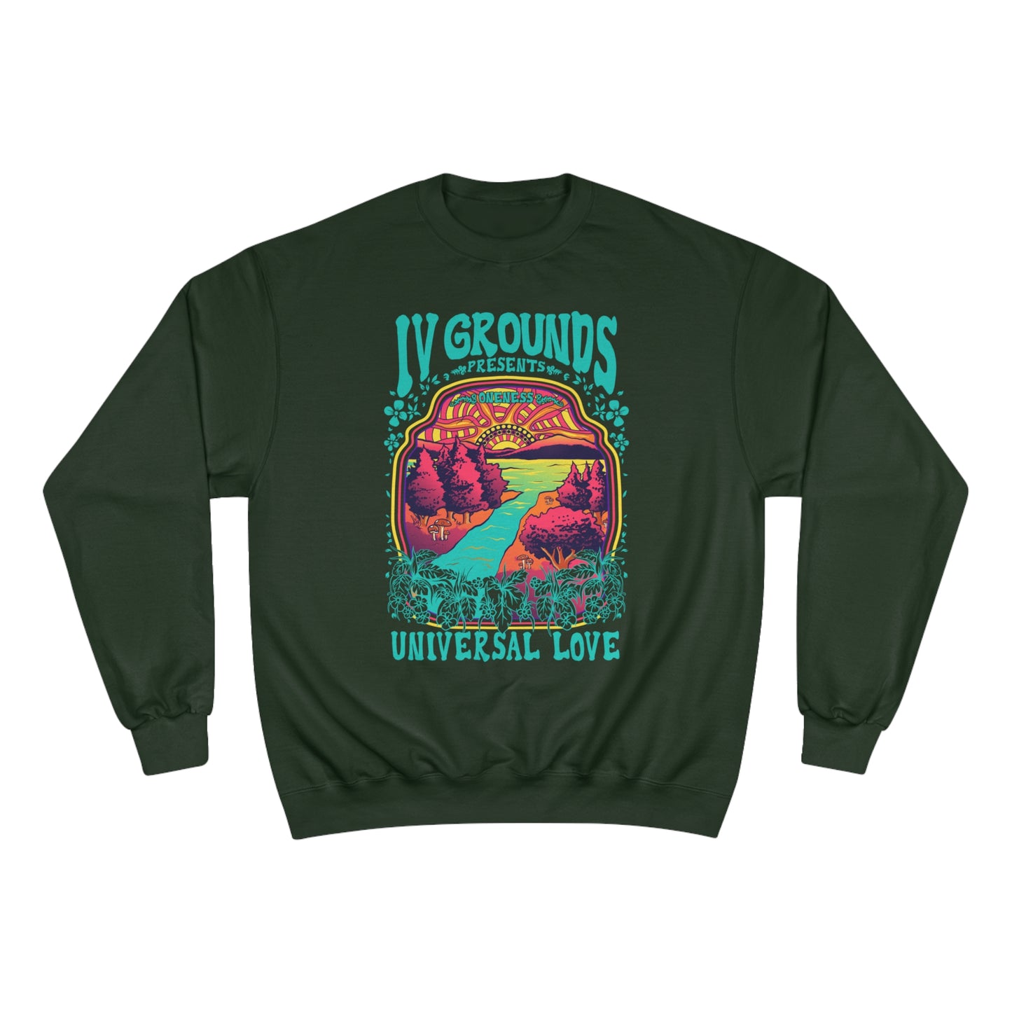 Universal Love Turquoise Men's Champion Sweatshirt