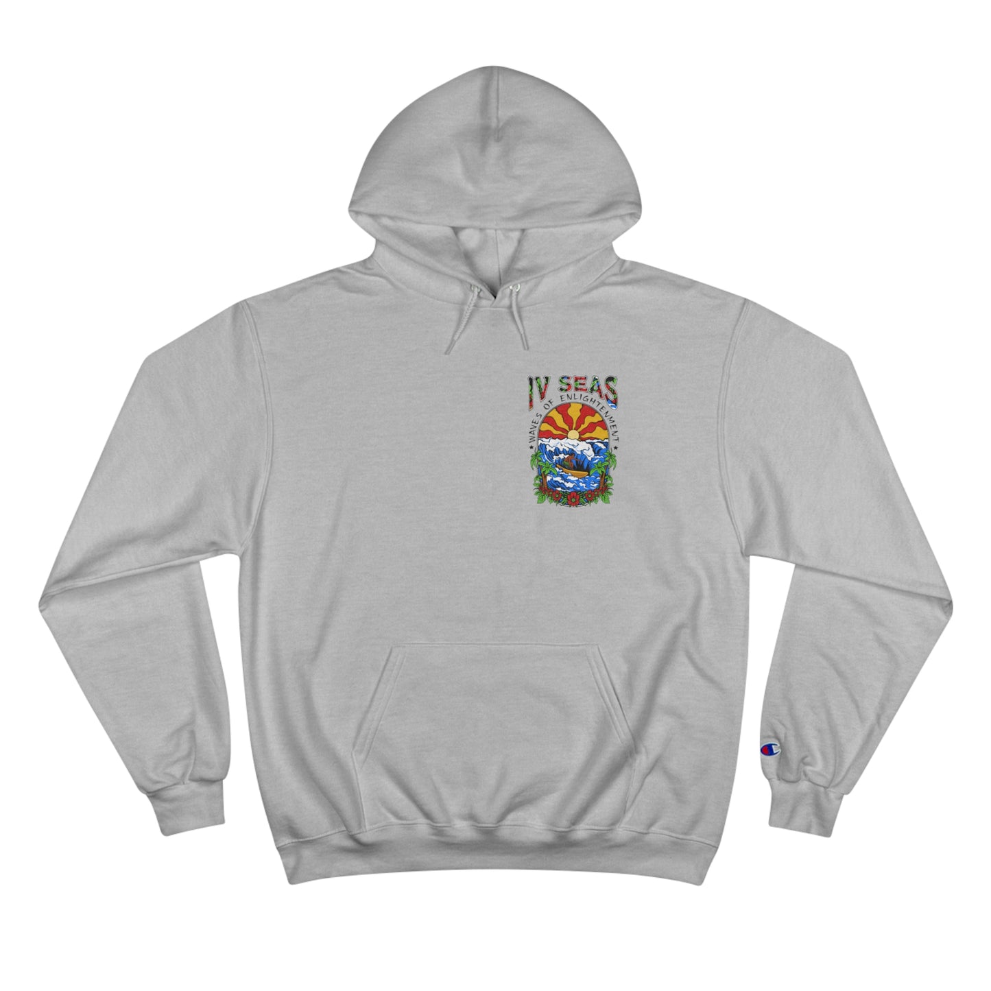 Waves Of Enlightenment Black Men's Champion Hoodie