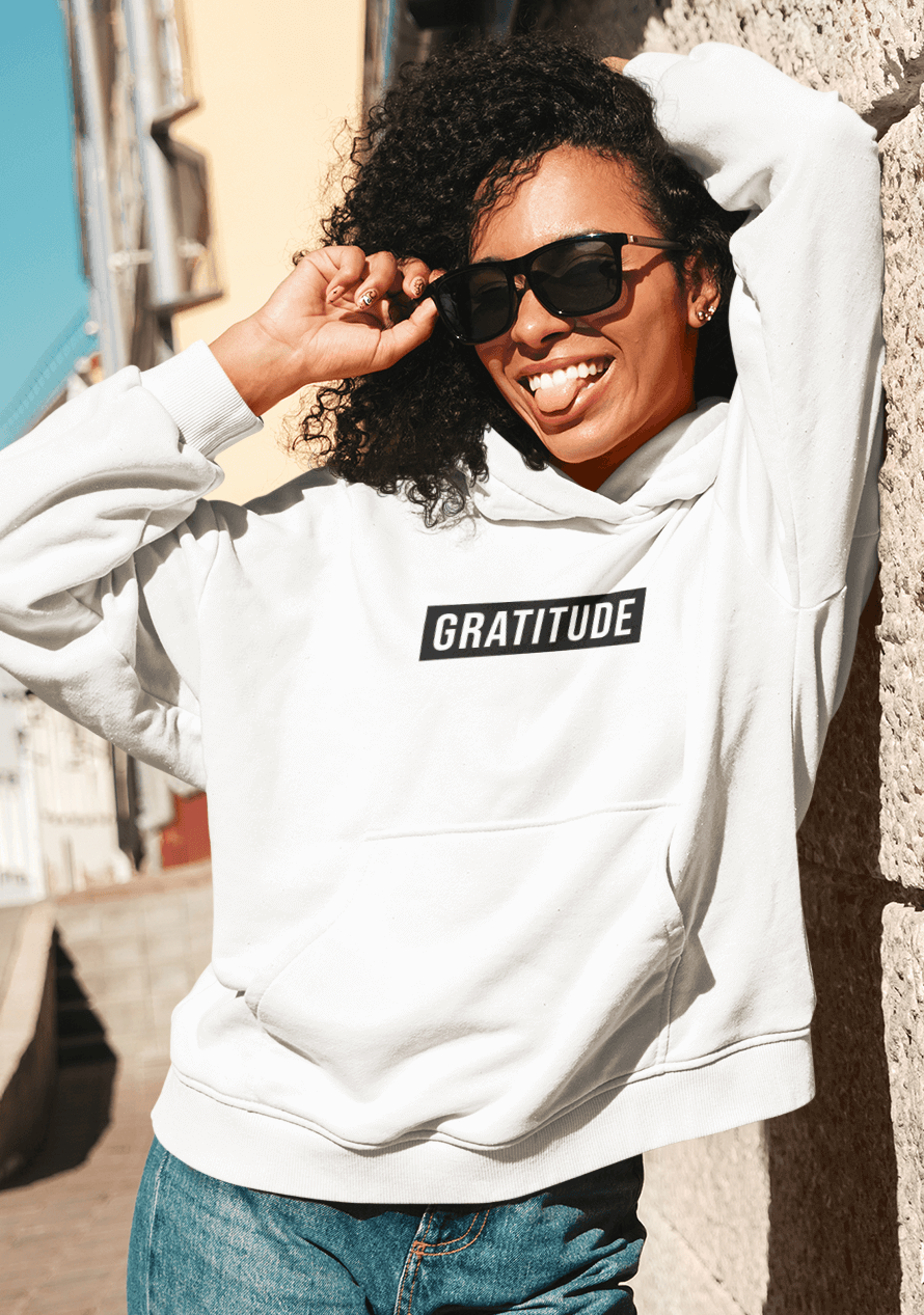 Gratitude Black Women's Champion Hoodie